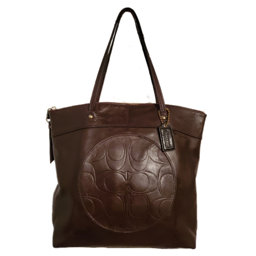 Coach Laura  Dark Brown Leather Tote #18336